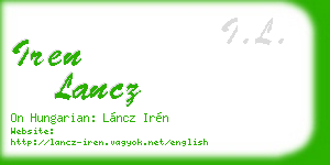 iren lancz business card