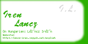 iren lancz business card